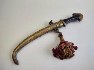 Koumiya dolken Marokko (4) - Metaal , hout , bladzilver , koper , textiel - Marokko - 20e eeuw