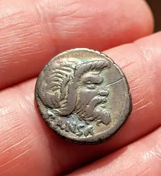 Romeinse Republiek. C. Vibius C.f. C.n. Pansa Caetronianus, 48 v.Chr.. AR Denarius,Rome