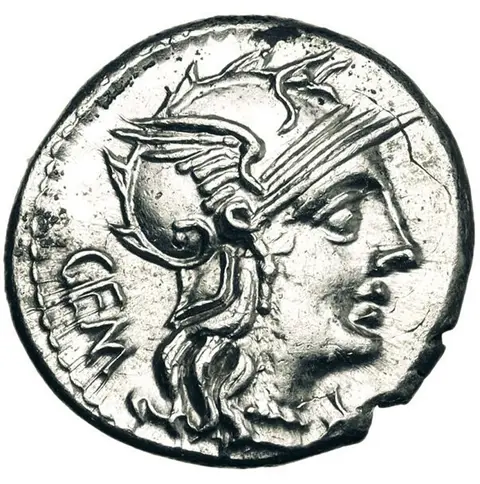 Romeinse Republiek. C. Aburius Geminus. AR Denarius,circa 134 B.C.