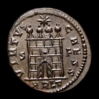 Romeinse Rijk. Constantine II (337-340 n.Chr.). Æ Follis,Arelate, AD 327