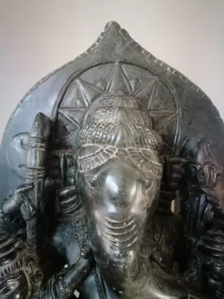 Figuur/beeld (1) - Marmer - Ganesha - India - 19e - 20e eeuw