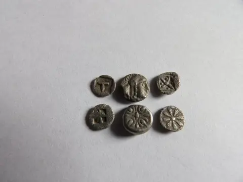 Griekenland. Lot of 6 fractional AR coins,from Arcadia, Pisidia, Asia Minor (uncertain), Ionia and Aeolis.
