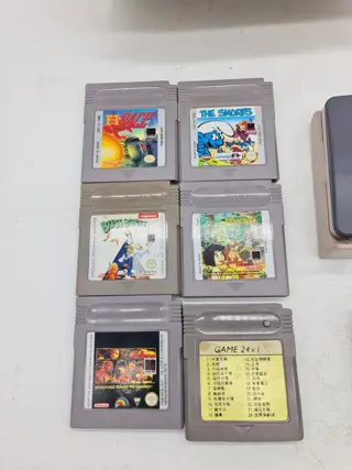 Nintendo DMG-01 1989+Nintendo GB-80 Limited Edition Carrier Case, WWF +F1 Race+Smurphs+Bugs Bunny - Gameboy Classic +25 games (7) - In originele verpakking