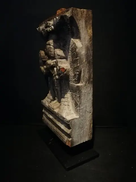 Figuur/beeld (1) - Teak - Hanuman - India - 18e - 19e eeuw