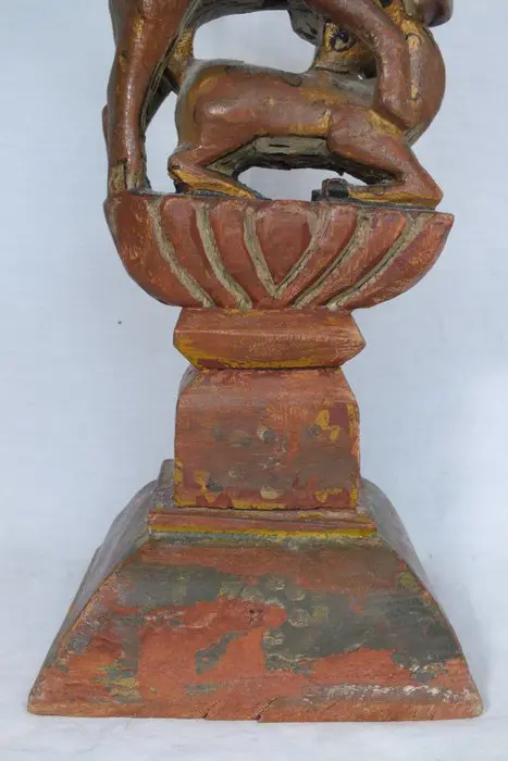 Lampenvoet. - Hout - India - Eerste helft 20e eeuw