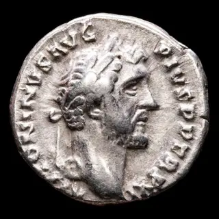 Romeinse Rijk. Antoninus Pius (138-161 n.Chr.). AR Denarius,Rome. COS IIII, Salus standing left, holding a patera in her right.