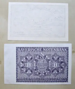 Duitsland, Bayern 7 different banknotes 1922/1923