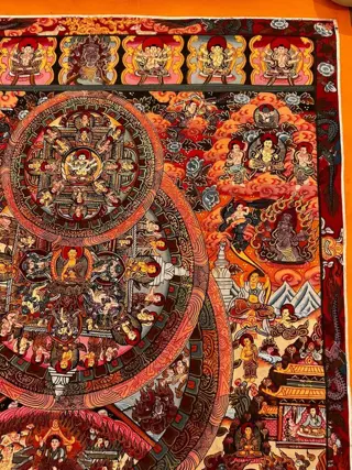 Schilderij (1) - Katoen - God - Buddha's life - Nepal - 21e eeuw