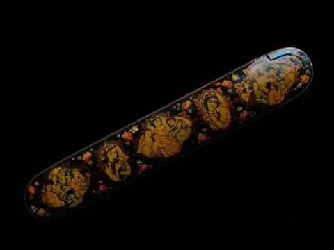 Pennendoos - Lak, Papier-maché - Very fine lacquer qalamdanQajar dynasty - Iran - Qajar dynastie (1796–1925)