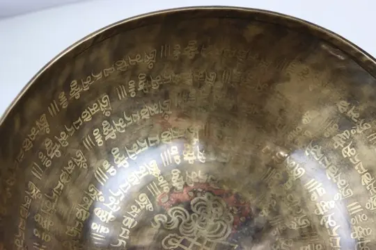 Grote klankschaal handgemaakt - 7 metalen - Nepal - 21e eeuw