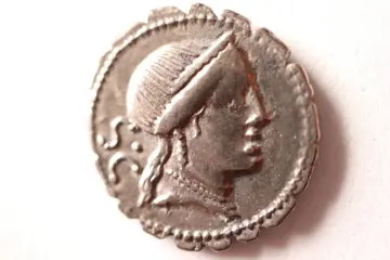 Romeinse Republiek. C. Naevius Balbus, 79 v.Chr.. AR Denarius serratus,Rome