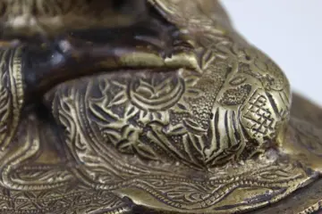 Groot standbeeld Boeddha zitten in lotushouding - Brons - Nepal - late 20th/21st century