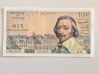 Frankrijk - 10 Nouveaux Francs 5-3-1959 - Fayette 57-01