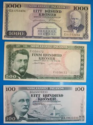 IJsland - 13 banknotes - Various dates