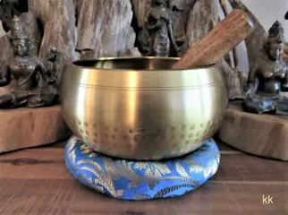 Grote originele "Zen" Klankschaal - Nieuw - 3 delig - 15,5 cm - 7 metalen legering - Nepal - 21e eeuw