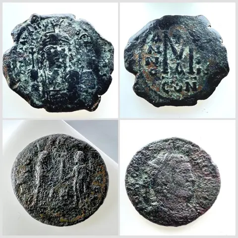 Byzantijnse Rijk, Romeinse Rijk. Lot aus 26 AE Münzen