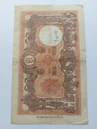 Italië - 1.000 Lire 21/03/1947 Grande "M" (B.I) - Gigante BI 51F; Pick 72