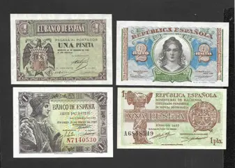 Spanje - 4 banknotes - Various Dates