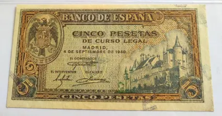 Spanje - 5 pesetas 1940 - Pick 123a