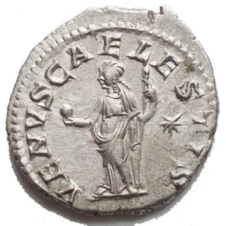Romeinse Rijk. Julia Soaemias (Augusta, 218-222 n.Chr.). AR Denarius,Rome.