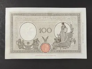 Italië - 100 Lire 15/03/1943 "Grande B" (Fascio) - Gigante BI 21B