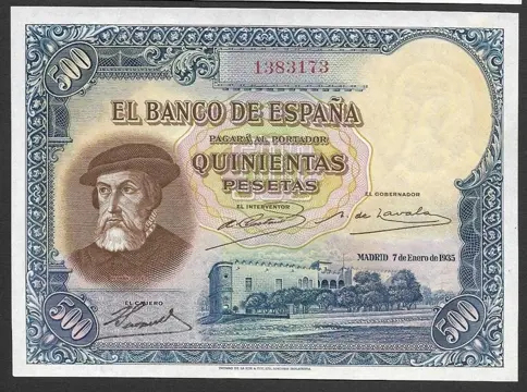 Spanje - 500 Pesetas 1935 - Pick 89