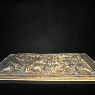 Bewerkt decoratief paneel - Hout - 19e eeuw