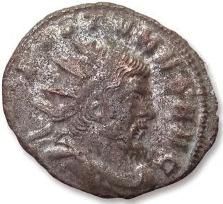 Romeinse Rijk. Revolt of Aureolus, commander of cavalry under Gallienus. BI Antoninianus,Mediolanum (Milan) 2nd officina 267-268 A.D. - struck in name and support of emperor Postumus