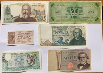 Italië - 6 banconote Lire - anni vari