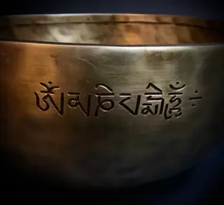 Zware Full Moon klankschaal (1) - Legering, Vijf verschillende metalen - Nepal - Modern