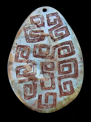 cache sexe (1) - Gefossiliseerde schelp - Lonka Lonka - Aboriginal - Australië