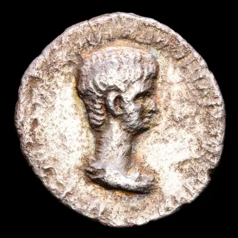 Romeinse Rijk. Nero (54-68 n.Chr.). AR Denarius,Rome 66-67 A.D. - SALVS, Salus seated left on throne holding patera.