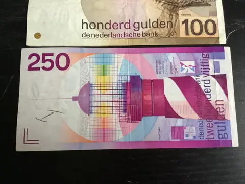 Nederland - 2 x 100 en 1 x 250 Gulden - Various dates