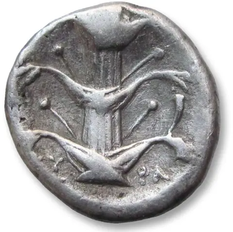 Kyrenaica, Kyrene. AR Didrachm,Circa 294-275 B.C. - time of Magas - cornucopiae control symbol -