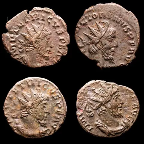 Romeinse Rijk. Gallic Empire. Lot comprising four (4) Antoniniani,Victorinus and Tetricus.