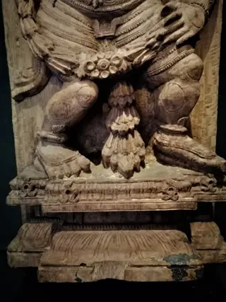 Figuur/beeld (1) - Teak - Hanuman - India - 18e - 19e eeuw