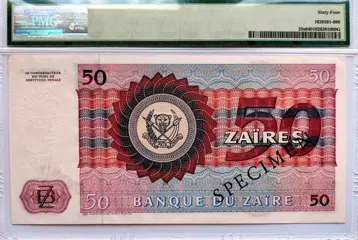 Zaïre - 10 and 50 Zaire - Various dates - SPECIMEN's - Pick 24s and 25s