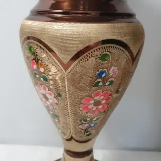 Gegraveerde kopervaas - Koper - Turkije - 20e eeuw