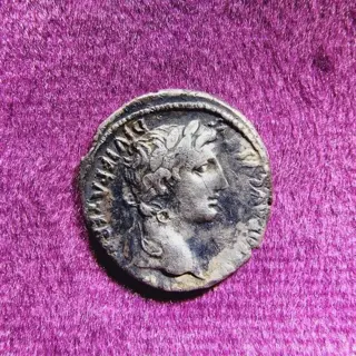Romeinse Rijk. Augustus (27 v.Chr.-14 n.Chr.). AR Denarius,7-6 BC
