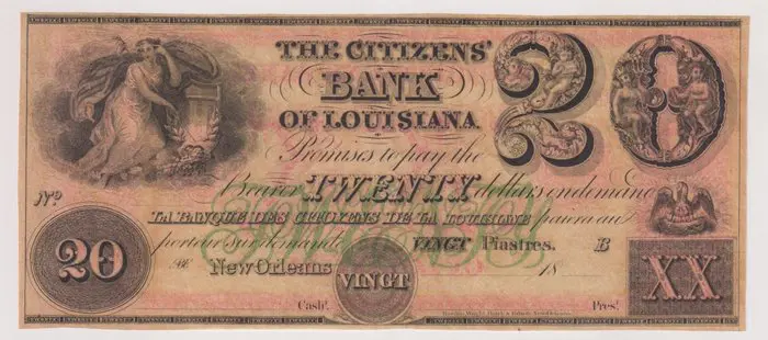 Verenigde Staten van Amerika - 20 Dollars / Piastres 1800 - Louisiana, Citizens' Bank - REMAINDER