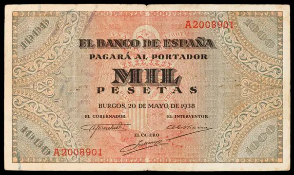 Spanje - 1000 Pesetas 1938 - Pick 115a