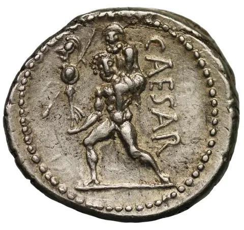 Romeinse Rijk. Julius Caesar. AR Denarius,47-46 B.C.
