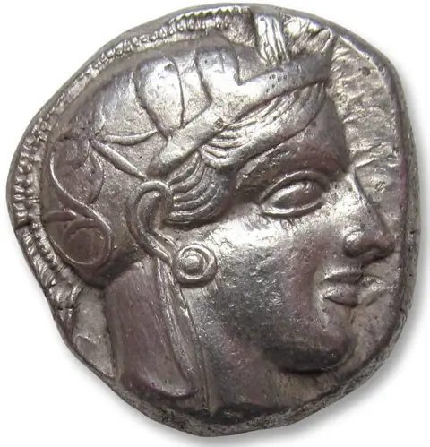 Attica, Athene. AR Tetradrachm,454-404 B.C. - great example of this type -