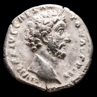 Romeinse Rijk. Marcus Aurelius (as Caesar, AD 139-161). AR Denarius,Rome. TR POT XIII COS II, Spes walking left, holding flower and raising robe