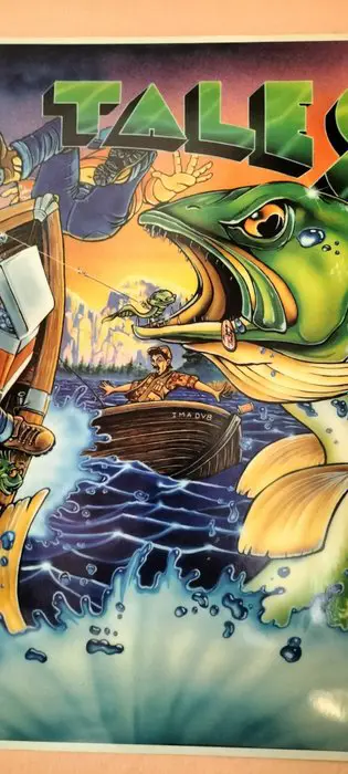 Williams Fish Tales pinball - reprobackglass/translite (1)