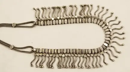 Halsketting, Sieraden (1) - Hoogwaardig zilver - India - Tweede helft 20e eeuw