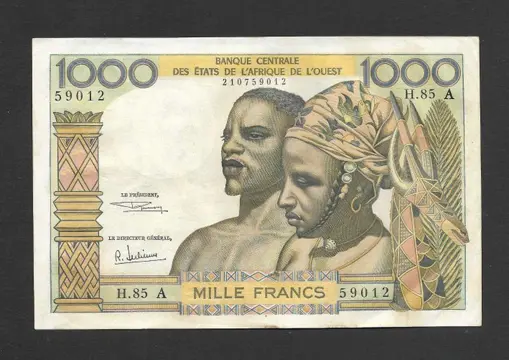 Wereld - Venezuela, West-Afrikaanse staten - 100 Bolivares and 1000 Francs - Various dates - Pick 34c, 103af