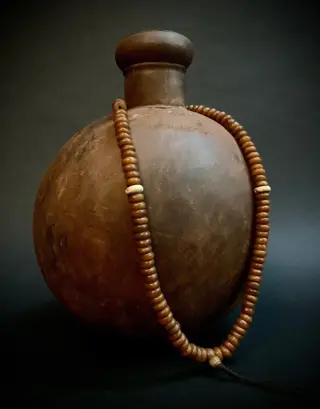 Sieraden - Gebedskralen - Been, Phenolic resin, Conch shell - Nepal / India - 20e eeuw