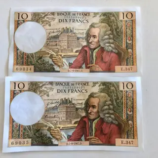 Frankrijk - 7 X 10 Francs 7-9-1967 - Fayette 62-28