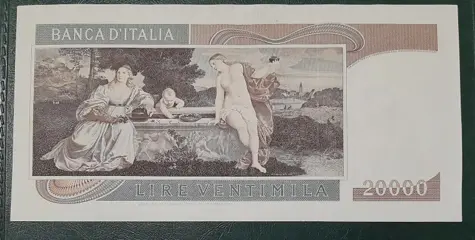Italië - 5 banconote Lire - anni vari (Da Vinci, Tiziano, Titolo Provvisorio, Regine, + radar)